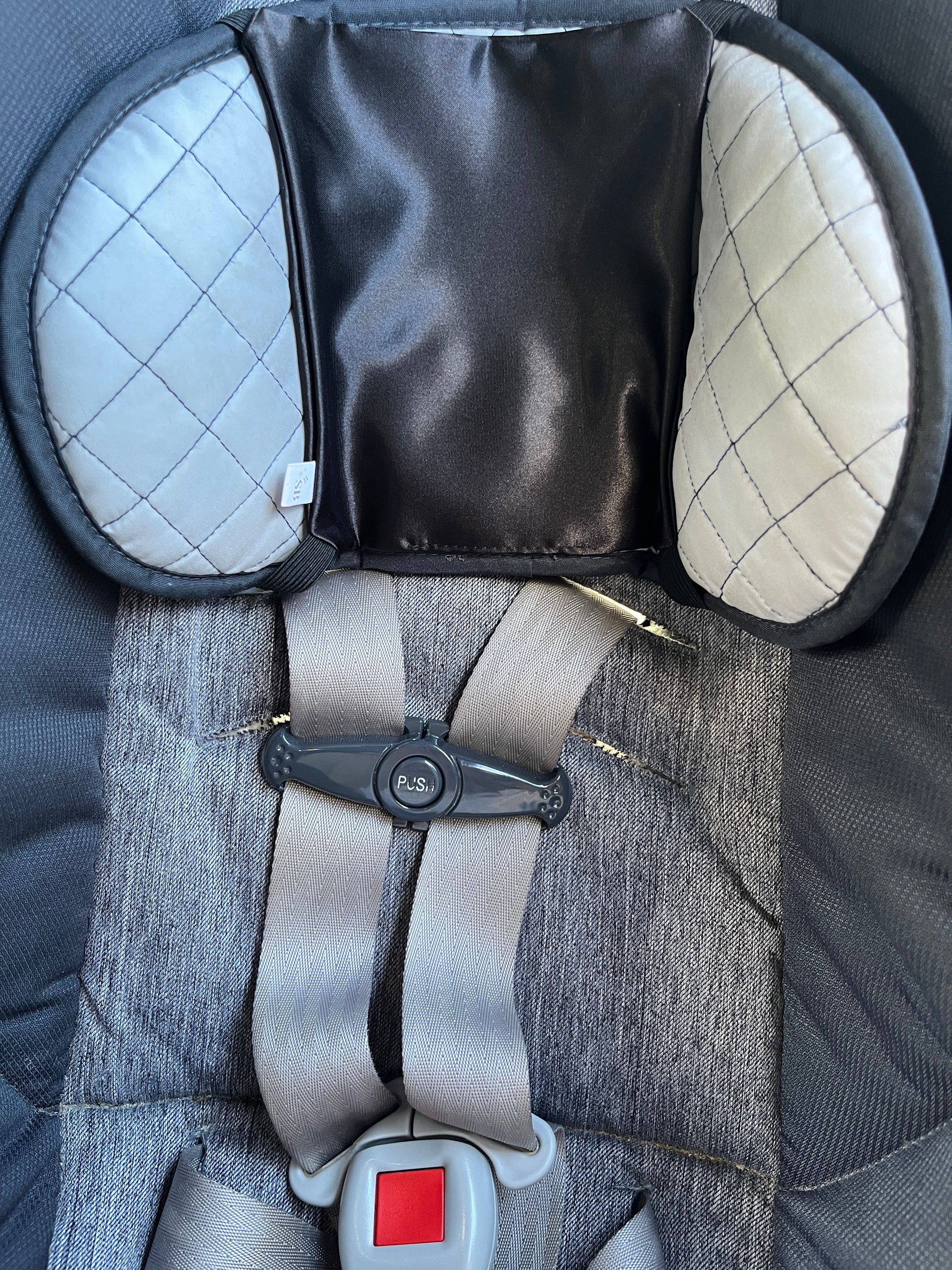 Small satin car seat head slip